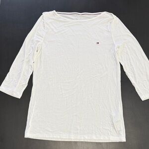 Tommy Hilfiger White 3/4 Sleeve Top